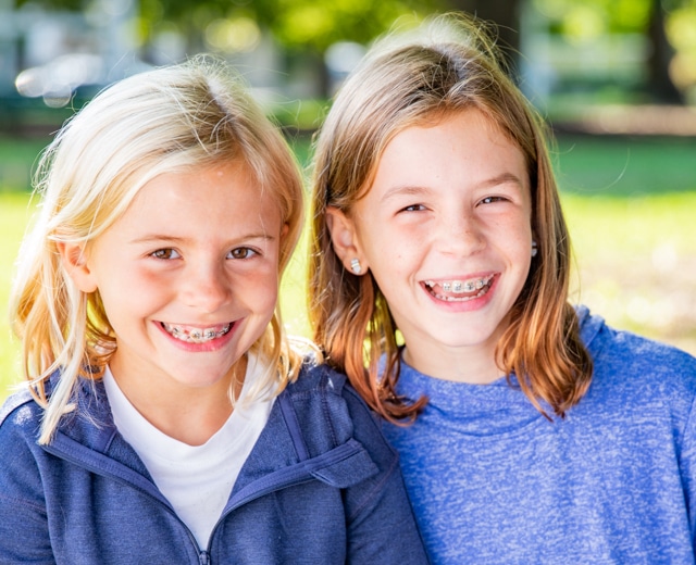 Girls with braces Smile Story Orthodontics in Closter, NJ